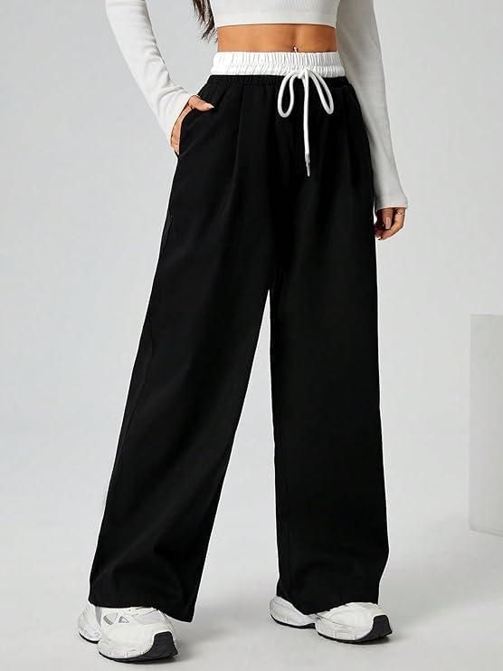Women's Wide Leg Casual Black Pant || Hip Hop Pant
