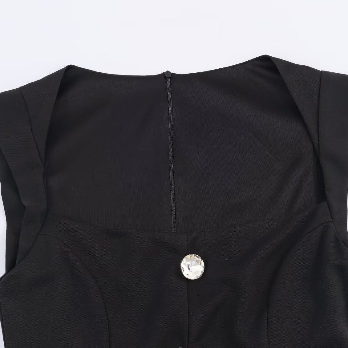 Jewelry button up short jumpsuit