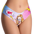 Memème Women’s Ultra-Comfortable COMICS - Hot Girl - Panties | Original Prints, Unique Designs | Breathable Cotton Crotch, Stretchy Fit, Soft Flat Seams, No Elastic Bands | Two Styles: Slip/Brief and Thong | Everyday Use